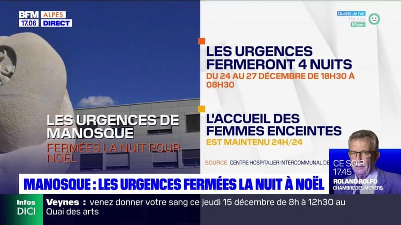 Manosque: les urgences fermées la nuit à Noël