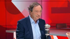 Michel-Édouard Leclerc, président des centres E.Leclerc, le 10 mai 2023 sur BFMTV-RMC.