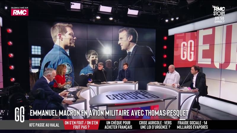 Emmanuel Macron va voler avec Thomas Pesquet dans un avion militaire