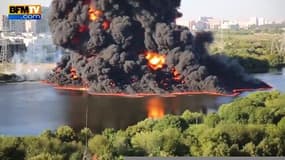 Une rivière prend feu en Russie