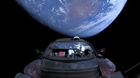 Le Tesla Raodster envoyé par SpaceX dans l'espace en février 2018.