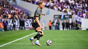 Mithcel Bakker lors de Toulouse-Lille, le 12 avril 2025. 