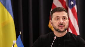 Le président ukrainien Volodymyr Zelensky prononce un discours lors d'une réunion du groupe de contact pour la défense de l'Ukraine à la base aérienne de Ramstein, en Allemagne, le 9 janvier 2025. (Photo d'illustration)