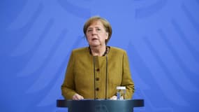 La chancelière allemande Angela Merkel à Berlin le 13 avril 2021