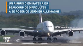 À Düsseldorf, cet A380 atterrit périlleusement en pleine tempête