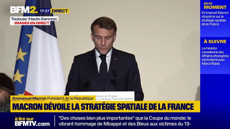 Stratégie spatiale de la France: "L'espace n'est plus un sanctuaire, c'est devenu un champ de bataille", juge Emmanuel Macron