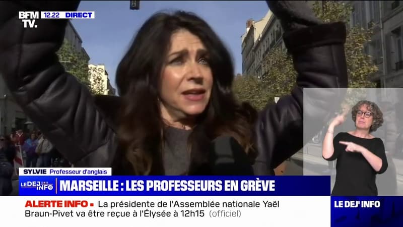 Le gouvernement a beau avoir été destitué, les revendications restent les mêmes, indique Sylvie, professeure d'anglais en grève ce jeudi