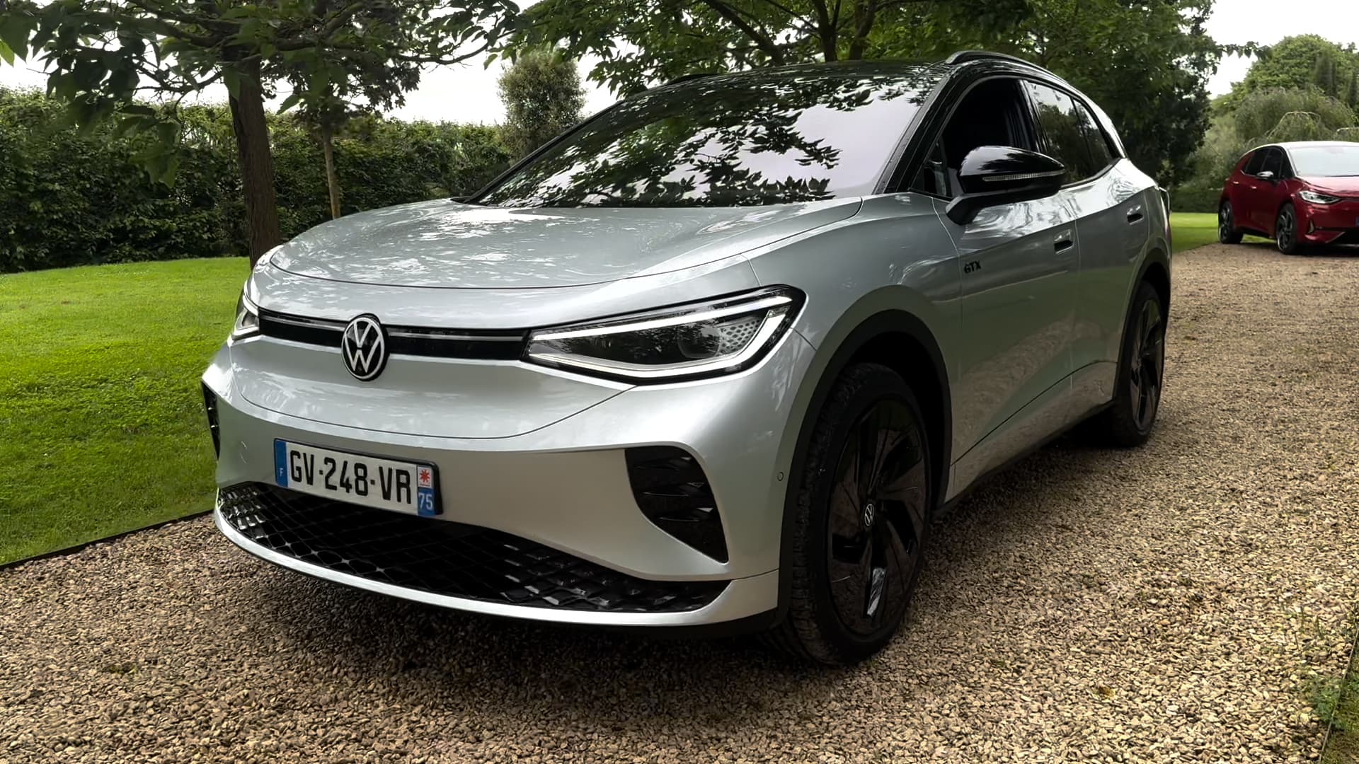 Volkswagen restored the identification of electric SUV.4, photographed here in May 2024.