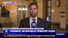 "Dans ce film, il y a une décontextualisation totale": Julien Odoul (RN) réagit au visionnage du film sur Gaza réalisé par Aymeric Caron et projeté à l'Assemblée nationale