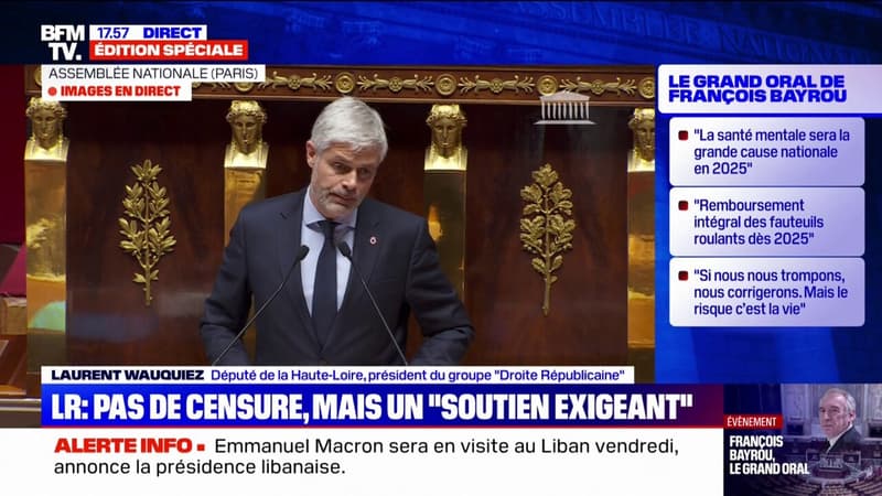 Laurent Wauquiez (LR) annonce 