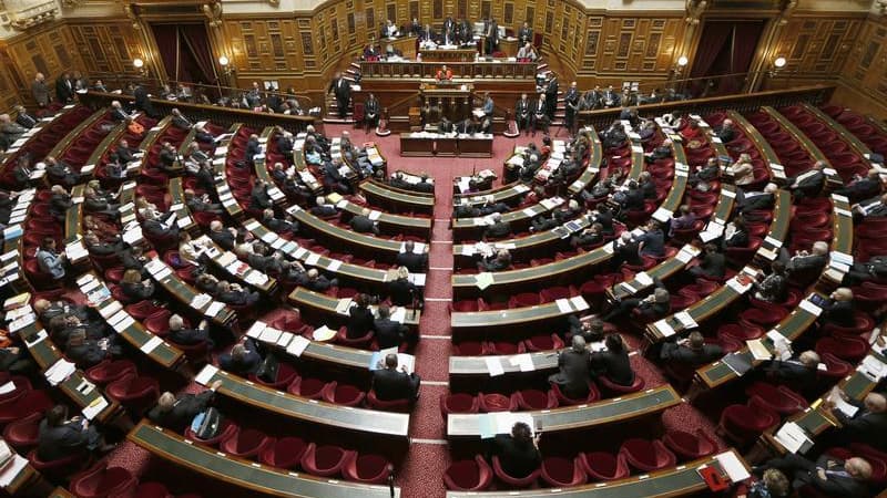 Au Sénat, jeudi dernier, lors de l'ouverture du débat sur le mariage et l'adoption par les couples homosexuels. Les sénateurs ont adopté mardi soir par 179 voix contre 157 l'article clé de ce texte, qui supprime l'exigence de la différence des sexes comme