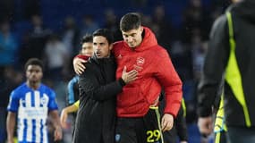 Mikel Arteta et Kai Havertz en avril 2024.