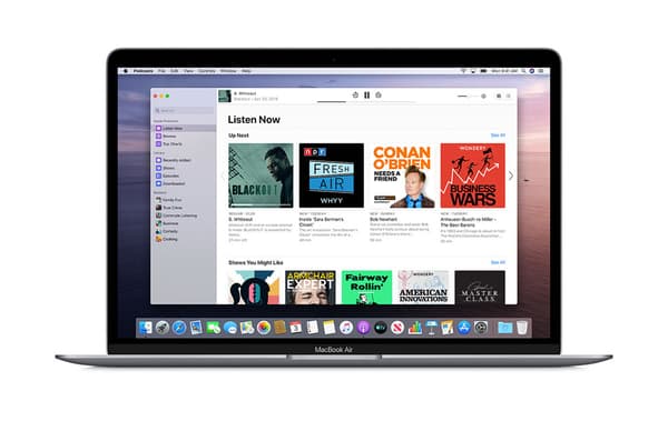 L'application Podcasts pour macOS Catalina