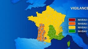12 départements ont été placés en alerte orange par Météo France ce lundi soir.