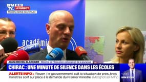 Mort de Jacques Chirac: Jean-MIchel Blanquer confirme une minute de silence dans les écoles et des "outils pédagogiques" pour évoquer l'ancien Président