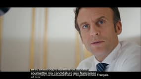 La première vidéo de campagne d'Emmanuel Macron, le vendredi 4 mars 2022.