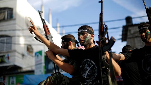 De jeunes membres de l'Armée populaire du Hamas, en novembre 2014, à Gaza. (photo d'illustration) 