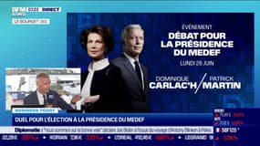 Duel pour l'élection à la présidence du MEDEF: "Il faut continuer à leur dire, vous voulez quoi comme MEDEF" insiste Pierre Gattaz, PDG de Radiall  (au Bourget)