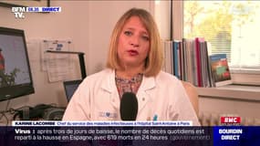 Karine Lacombe face à Jean-Jacques Bourdin en direct - 13/04