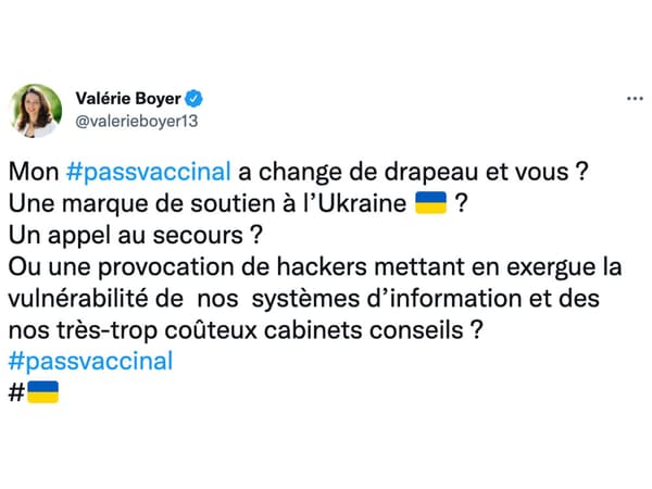 Le tweet de la sénatrice Valérie Boyer diffusé ce 25 février 2022