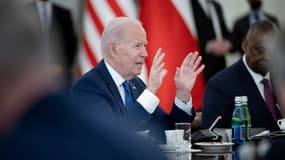 Le président américain Joe Biden s'exprime lors d'une rencontre avec son homologue polonais à Varsovie, en Pologne, le 26 mars 2022