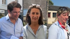 Edouard Baude, candidat Divers droite à gauche, Isabelle Collin candidate Horizons au milieu et Laure-Anne Godard à droite.