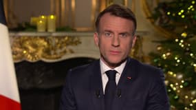 Emmanuel Macron au palais de l'Élysée ce mercredi 31 décembre 2025