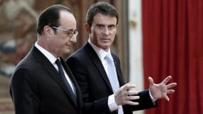 Manuel Valls et François Hollande le 5 février 2015.