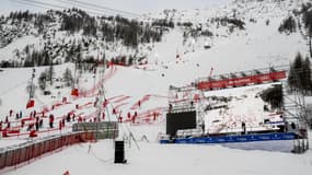La piste de Val d'Isère démontée, le 10 décembre 2023