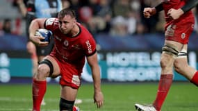 Anthony Jelonch avec le Stade Toulousain en janvier 2024.