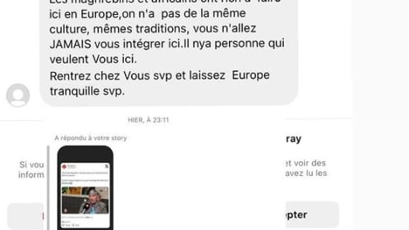 Les messages reçus par Mohamed Bouhafsi, qu'il relaie dans sa propre story Instagram du 25 juin 2024