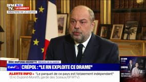 Éric Dupond-Moretti sur la mort de Thomas: "On a besoin de pacifier les choses. On n'a pas besoin de stigmatiser telle ou telle communauté"