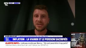 Face à l'inflation, Aurélien Byhet, co-gérant d'une poissonnerie, propose des paniers de plus de deux kilos de poisson à dix euros