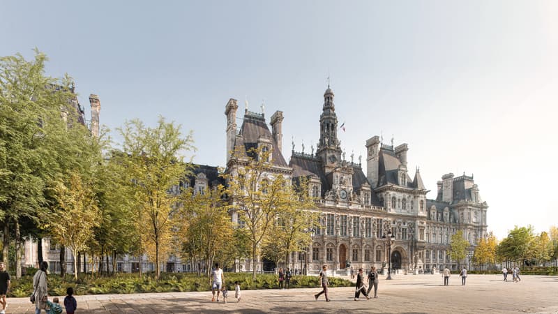 Paris: à quoi va ressembler la troisième forêt urbaine de la capitale, devant l'hôtel de ville?