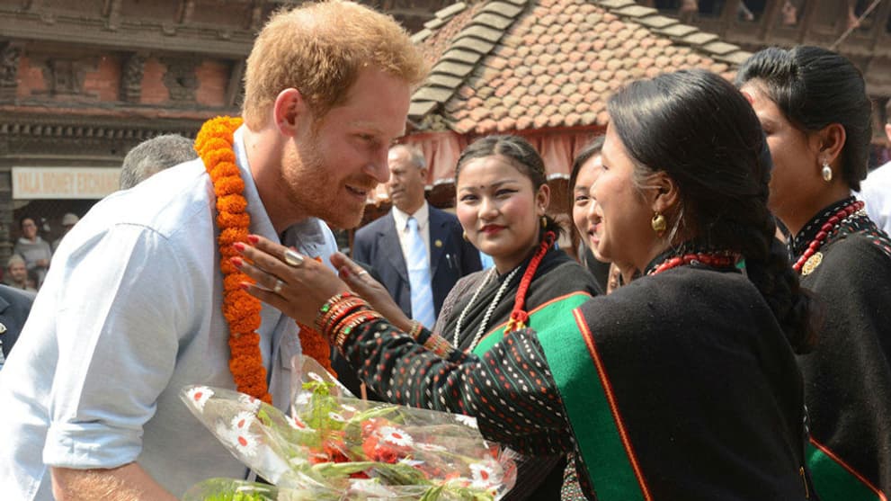 Le Prince Harry à Katmandou en mars 2016 Le Prince Harry à Katmandou en mars 2016