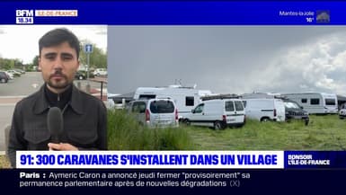 Essonne: 300 caravanes s'installent sur le terrain privé d'un village