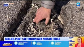 Le fléau des nids-de-poule sur la D97 à Solliès-Pont