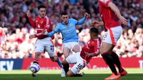 Phil Foden lors de Manchester United-Manchester City (0-0, Premier League), le 6 avril 2025