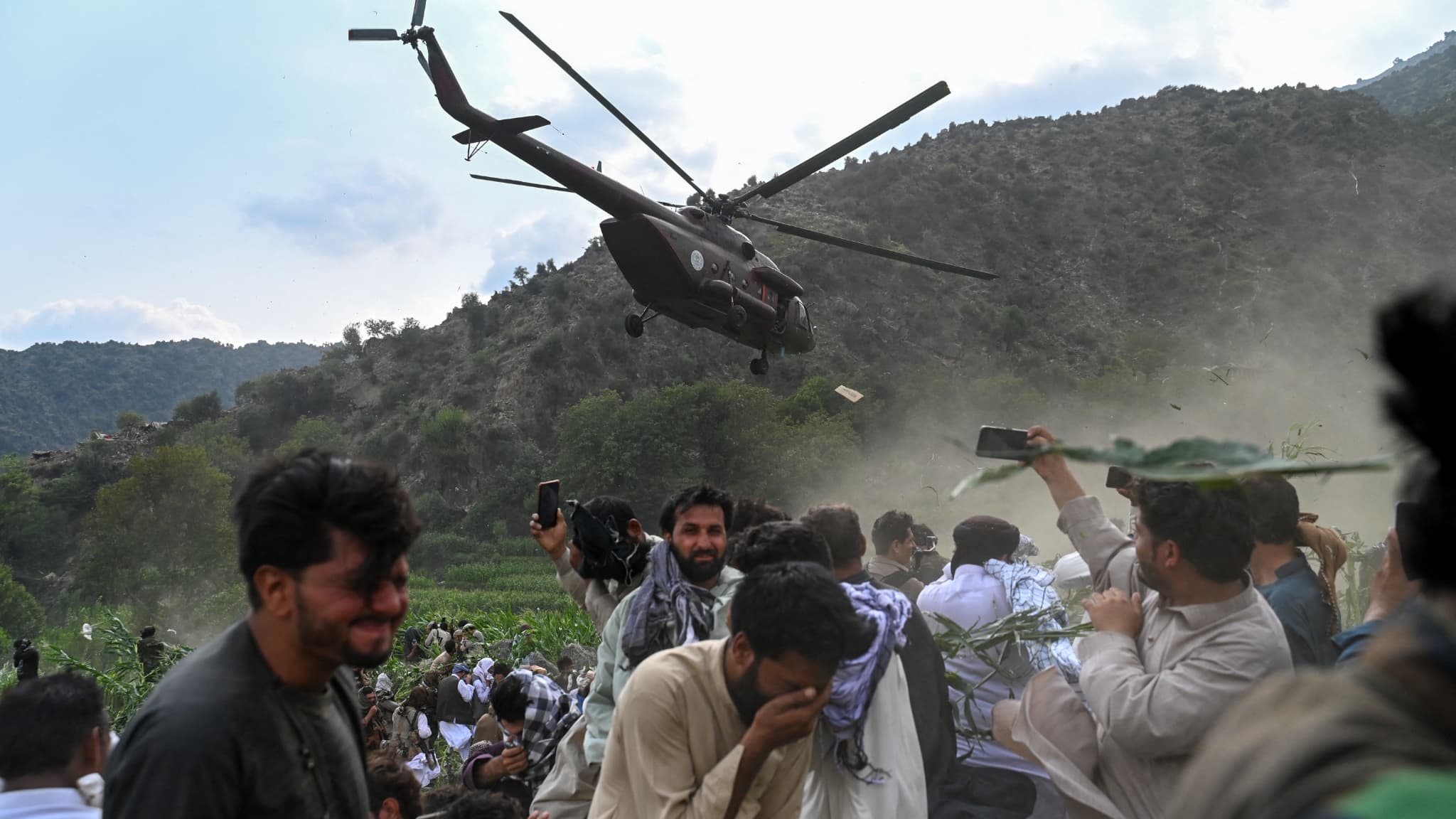 An evacuated military helicopter of the Afghan injured after the earthquakes that hit the town of Mazar Dara, in the district of Nurgal, province of Kunar, in eastern Afghanistan on September 1, 2025. An evacuated military helicopter of the Afghan injured after the earthquakes that hit the town of Mazar Dara, in the district of Nurgal, province of Kunar, in eastern Afghanistan on September 1, 2025.