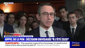 Marine Le Pen inéligible "Je souhaite qu'elle puisse être jugée en appel le plus vite possible", affirme Bruno Retailleau 