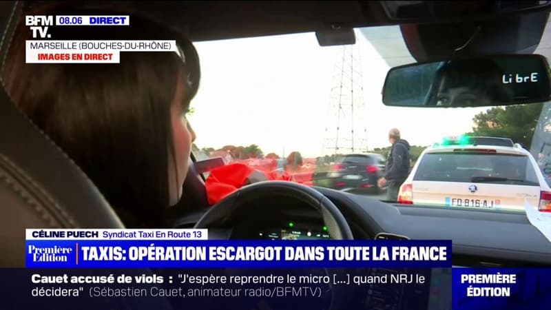 À Marseille, des taxis mènent une opération escargot pour protester contre une réforme du système de transport sanitaire