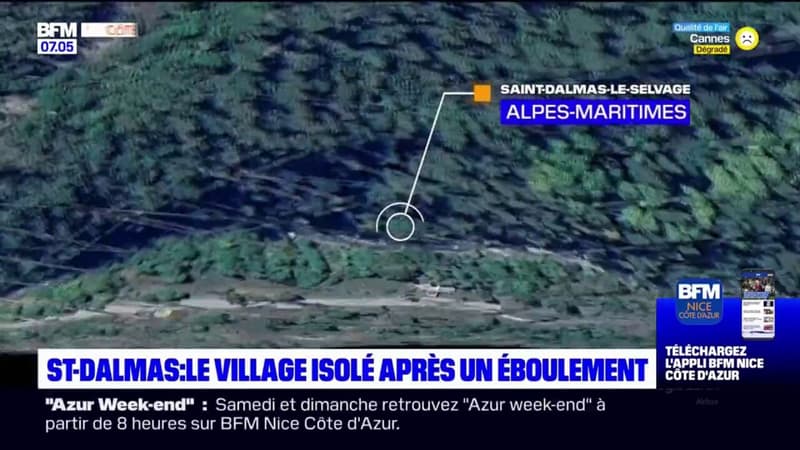 Le village de Saint-Dalmas-le-Selvage toujours isolé après un éboulement