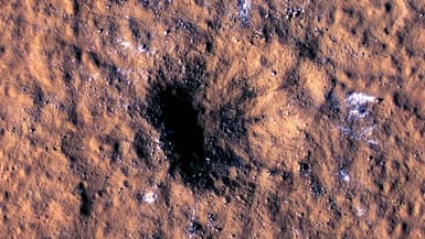 L'impact de la matéorite sur Mars