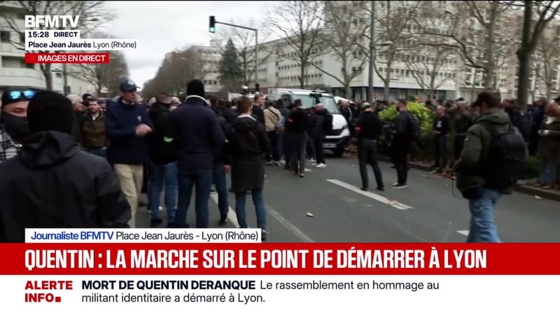 Marche pour Quentin Deranque: le cortège composé d'environ 1.000 personnes
