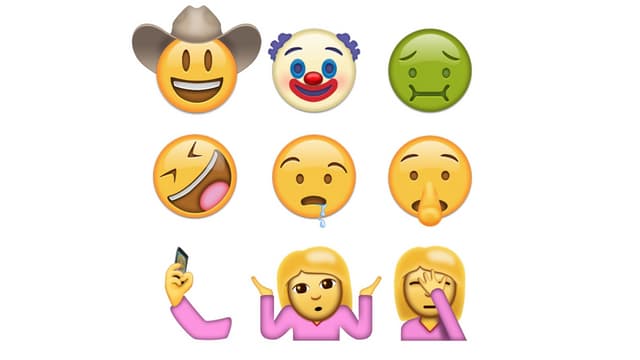 Certains des nouveaux emojis de 2016.