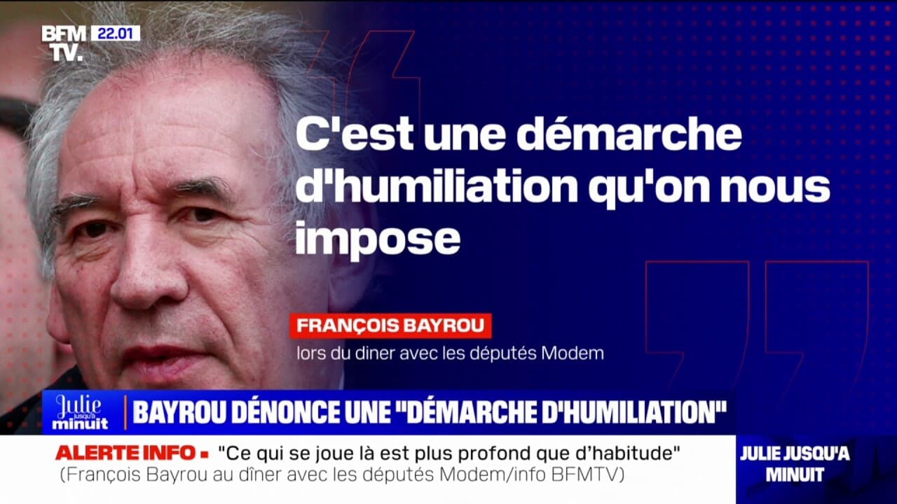 Remaniement: François Bayrou Dénonce Une "démarche D'humiliation ...