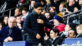 Nasser Al-Khelaïfi au Parc des Princes.