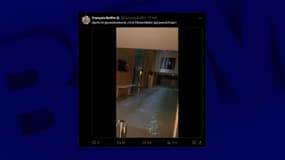 L'eau s'est infiltrée dans un bâtiment de l'Assemblée nationale en raison des intempéries de mercredi 9 octobre 2024