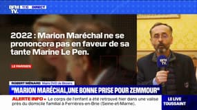 "Pas très glorieux", "un peu minable": Robert Ménard fustige le "suspense artificiel" de Marion Maréchal 