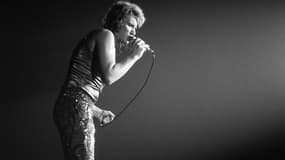 Johnny Hallyday lors d'un concert le 28 septembre 1971 au Palais des sports à Paris